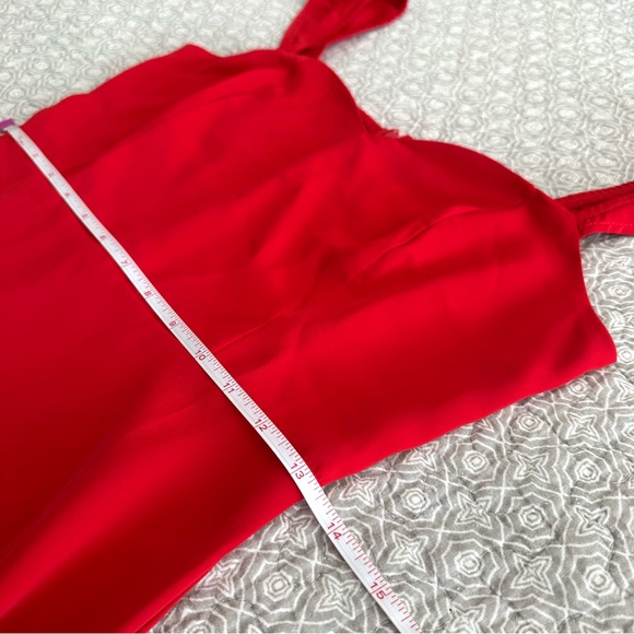 NEW! RIHOAS The Red Sweetheart Neckline Cap Sleeve Midi Dress Size XS - Picture 13 of 15